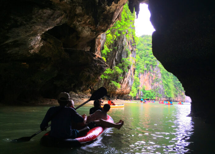 Hong Island cave kayaking Phang Nga Bay James Bond Islands private speedboat trip Krabi Sea Eagle Tour